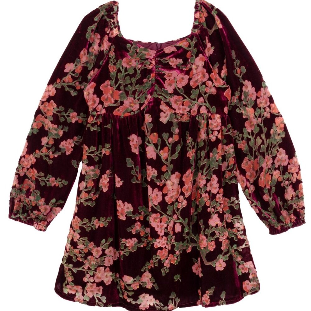 NWT 16US Rare Editions Big Girls Searington Road Floral Print Baby Doll Dress